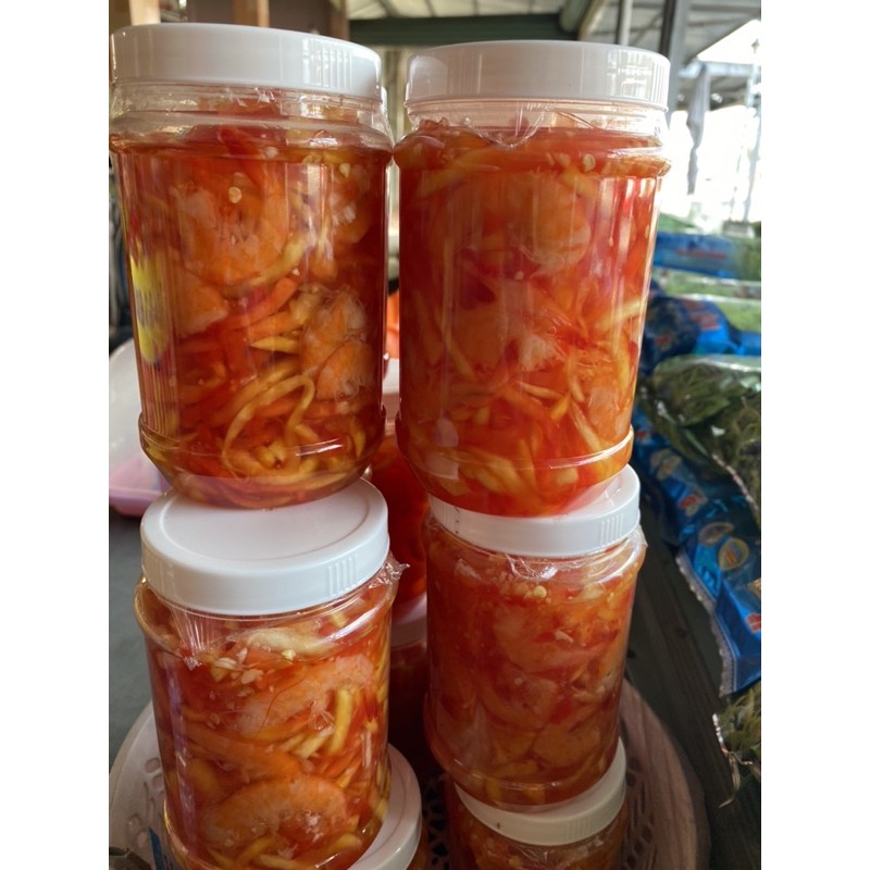 ( Ngưng Ship shoppee ) Mắm Tép trộn đu đủ 500G / Củ kiệu nhà làm