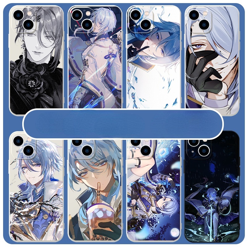 Kamisato Ayato New Game Genshin Impact Yuanshen Phone Case Peripheral Soft Case Customization Suitable for All Popular Phone Models New Characters Ice House Owner Cool Personality Cute Elegant Milk Tea 2D Anime Cartoon Students Brother Sister Brother