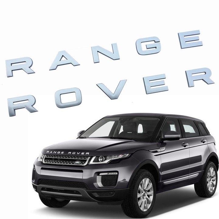 Tem logo chữ nổi RANGE ROVER dán tráng trí xe