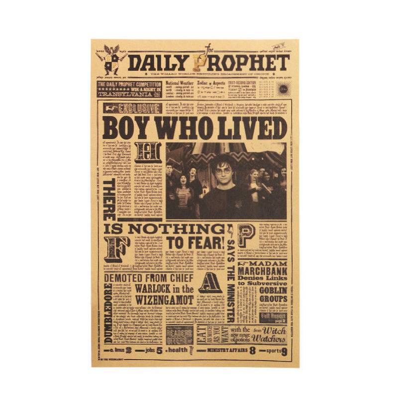 Harry Potter "Boy Who Lived" poster Kraft Paper Wallpaper wall poster Paintings Vintage 42*29cm