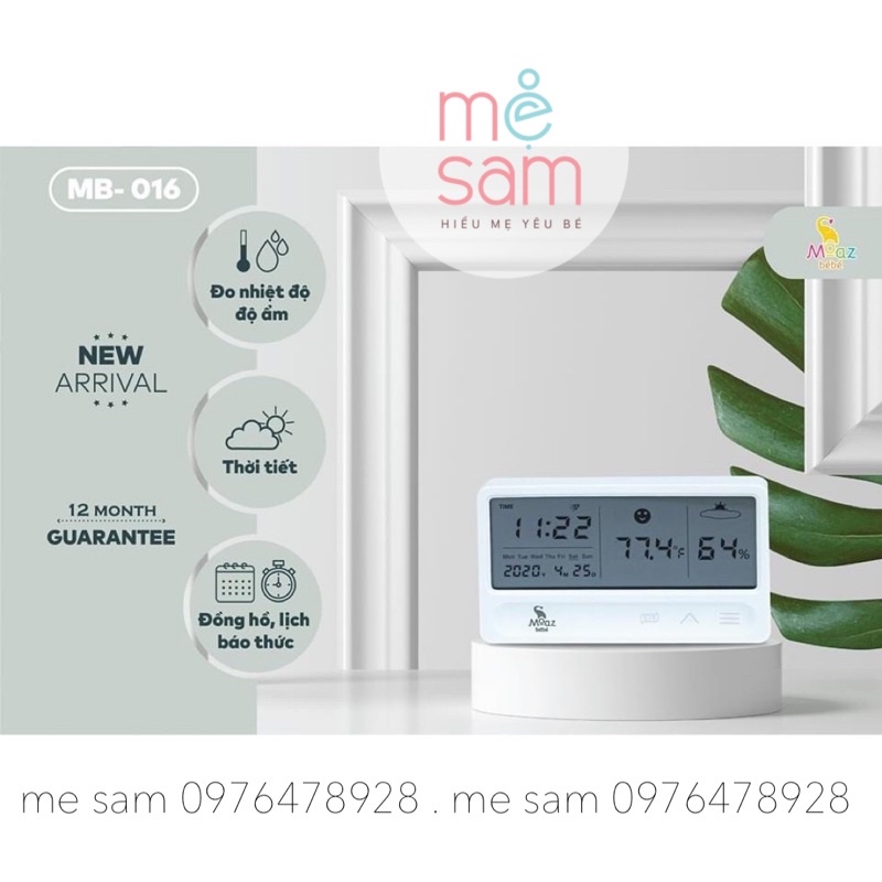 Nhiệt kế đo độ ẩm Moazbebe MB027