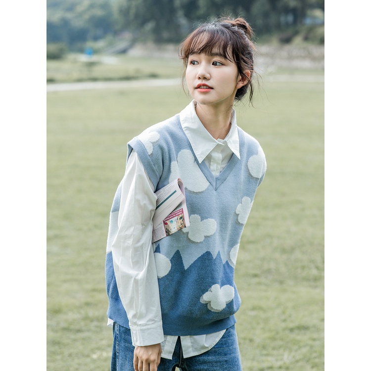 Áo len không tay in họa tiết dễ thương thời trang cho nữ
 | BigBuy360 - bigbuy360.vn