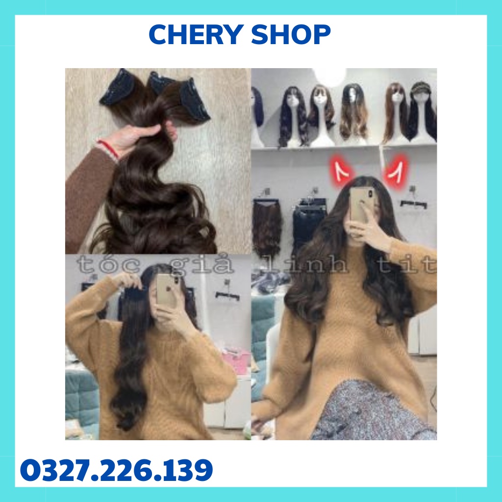Tóc giả nữ  FREESHIP  phím phồng set 2 bên