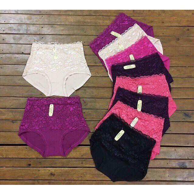 Set 5 Quần Lót Nữ Cỡ Đại(60-72kg) Cạp Cao Kèm Gen Bụng,.