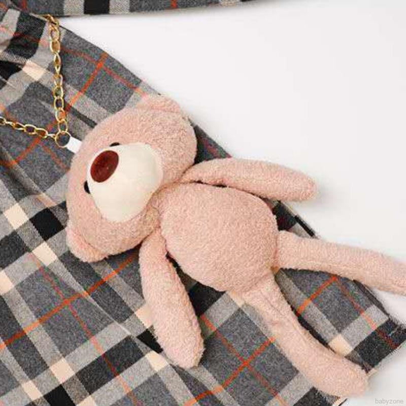 Đầm Ca Rô Cổ Búp Bê Cho Bé Gái