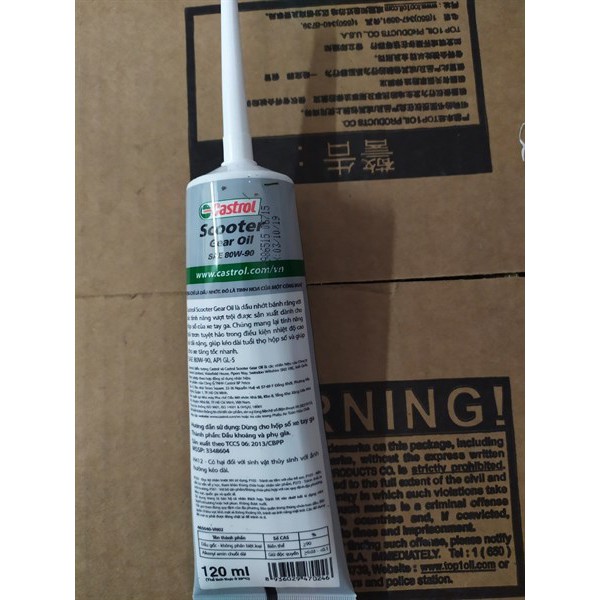 NHỚT HỘP SỐ CASTROL (dầu láp CASTROL) SCOOTER GEAR OLI 120ml