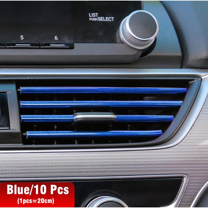 Set 10 dải trang trí cửa thông gió điều hòa không khí xe hơi nhiều màu sắc tùy chọn | BigBuy360 - bigbuy360.vn