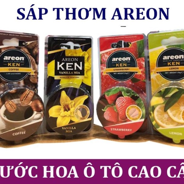 Sáp Thơm AREON - Nước Hoa ô Tô AREON Khử Mùi Xe Hơi Cao Cấp Chính Hãng Nhập Khẩu Bulgaria (nhiều mùi)