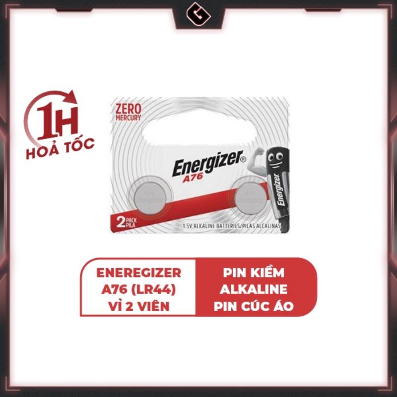 Vỉ 10 Viên Pin LR44 ( Pin A76 , Pin AG13 ) 1,5V Energizer - Hàng Chính Hãng