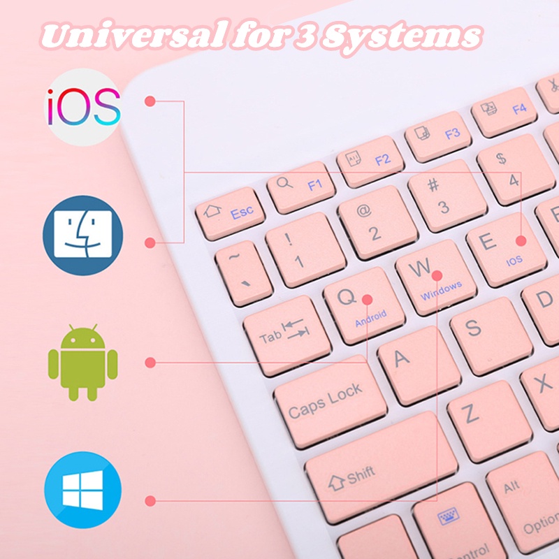 NIXXOS Bộ Bàn Phím Bluetooth Không Dây 10 inch Cho iPad Android Tablet Laptops &amp; Điện Thoại Thông Minh Trọng Lượng Nhẹ