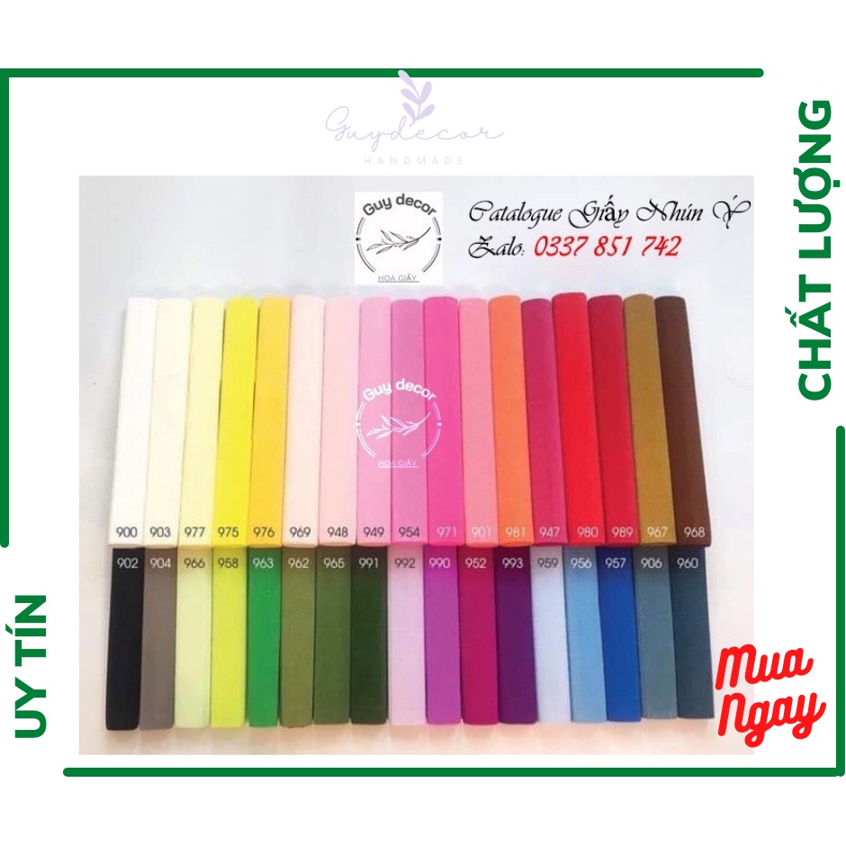 Giấy nhún ý 140g dày, giấy làm hoa handmade GuyDecor PK003