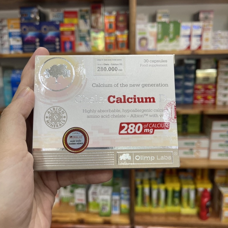 Chela calcium D3 - Canxi D3 chela hữu cơ cho bà bầu, phụ nữ cho con bú và trẻ em trên 6 tuổi, dễ hấp thu, không táo