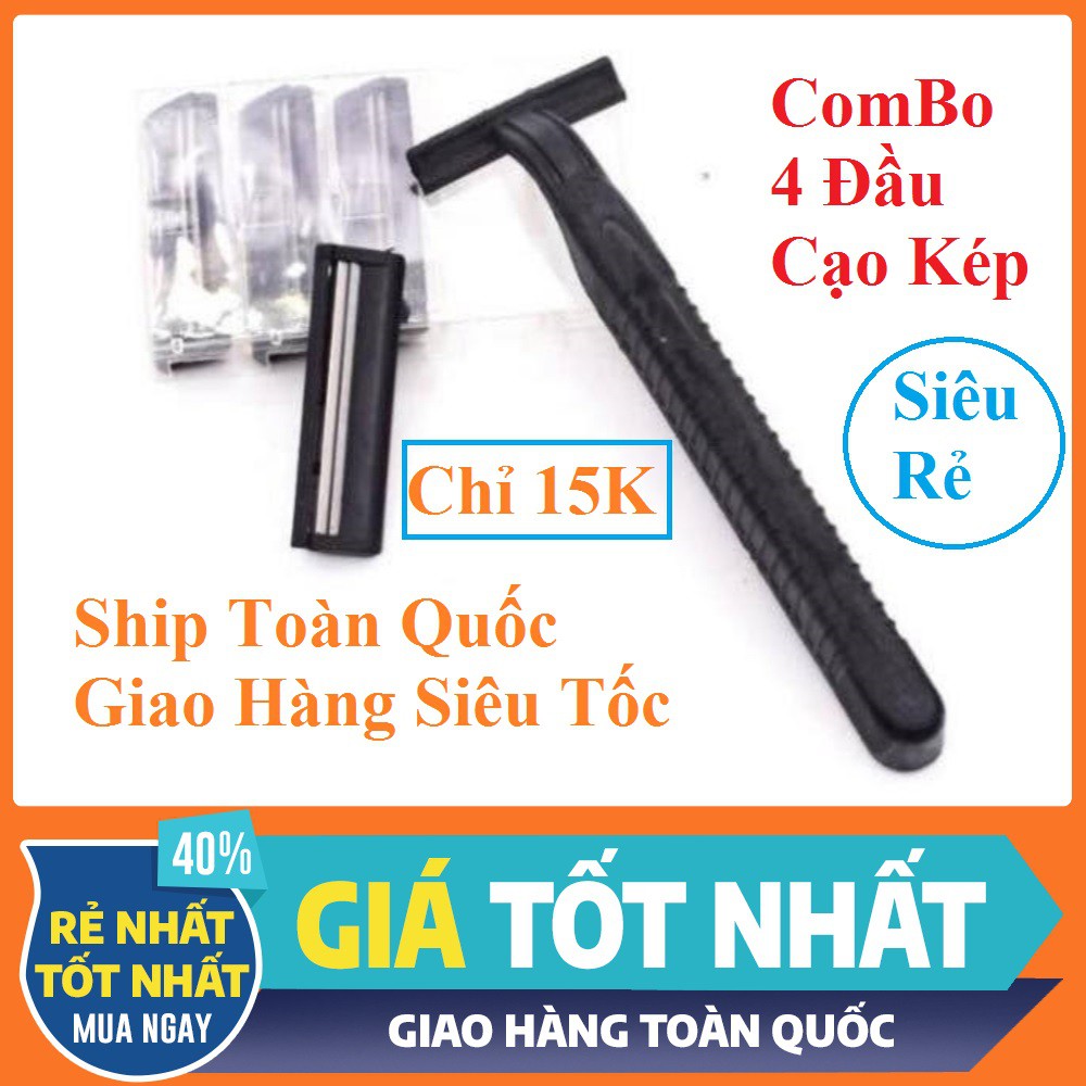 Dao Dạo Râu Kèm 4 Lưỡi Kép Thay Thế Evanst Tiện Lợi Gia Đình Và Du Lịch [ Có Video Ảnh Thật Sản Phẩm ]