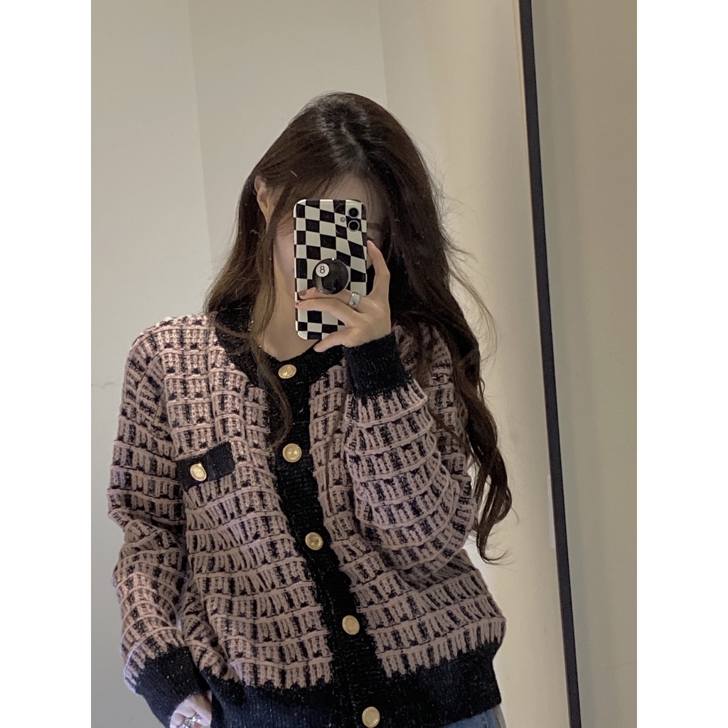 Cocory vn Áo Cardigan Dệt Kim Tay Dài Phong Cách Thời Trang Retro Dành Cho Nữ