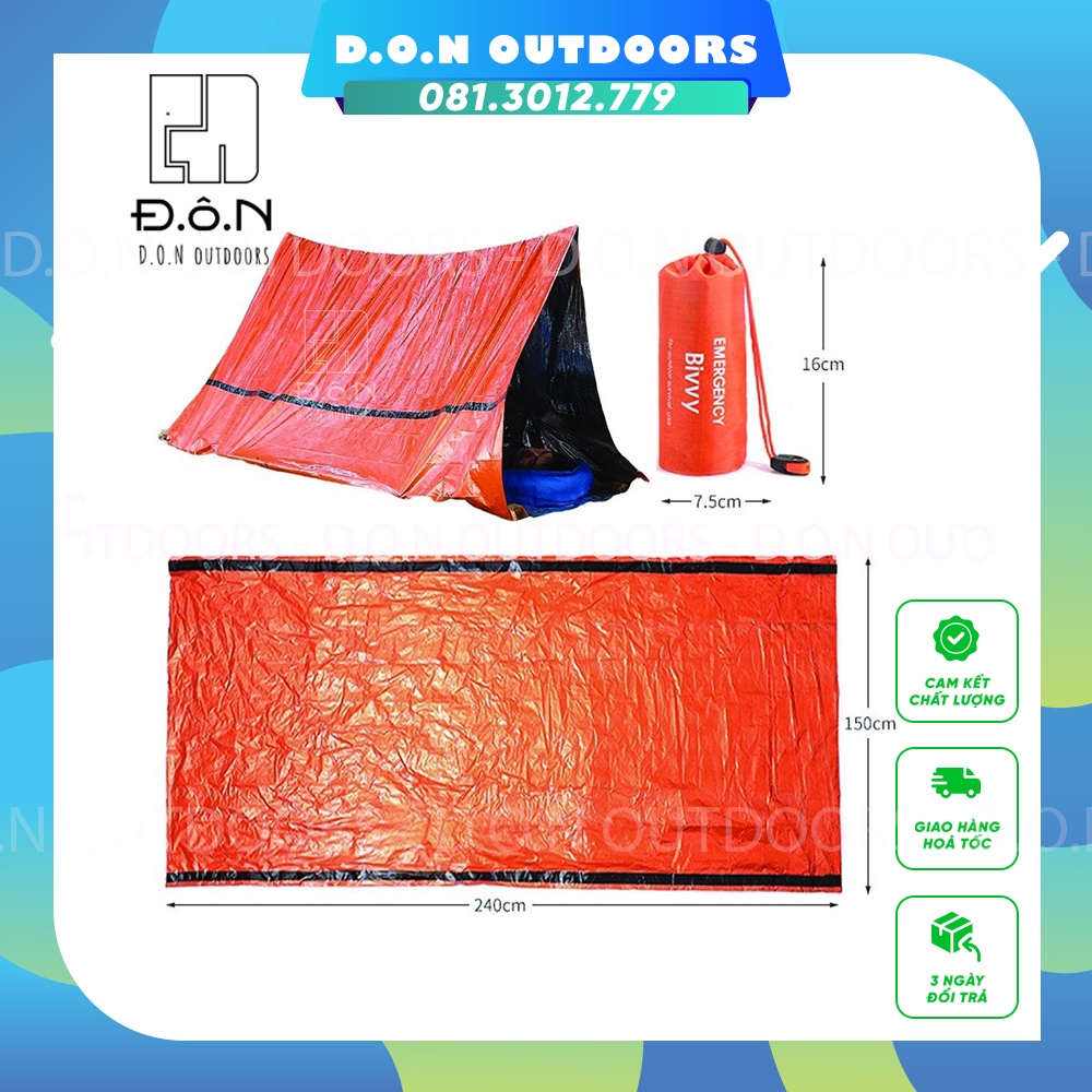 Lều Cứu Hộ Cứu Nạn Khẩn Cấp Đa Năng Không Thấm Nước, Giữ Nhiệt Gọn Nhẹ - D.O.N OUTDOORS
