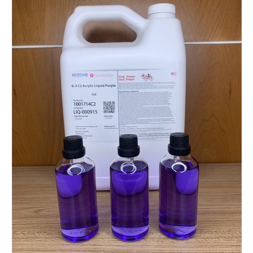 Dung Dịch L.Huỳnh Tím Đắp Bột Móng Và Làm Hoa Nail Keystone 100ml