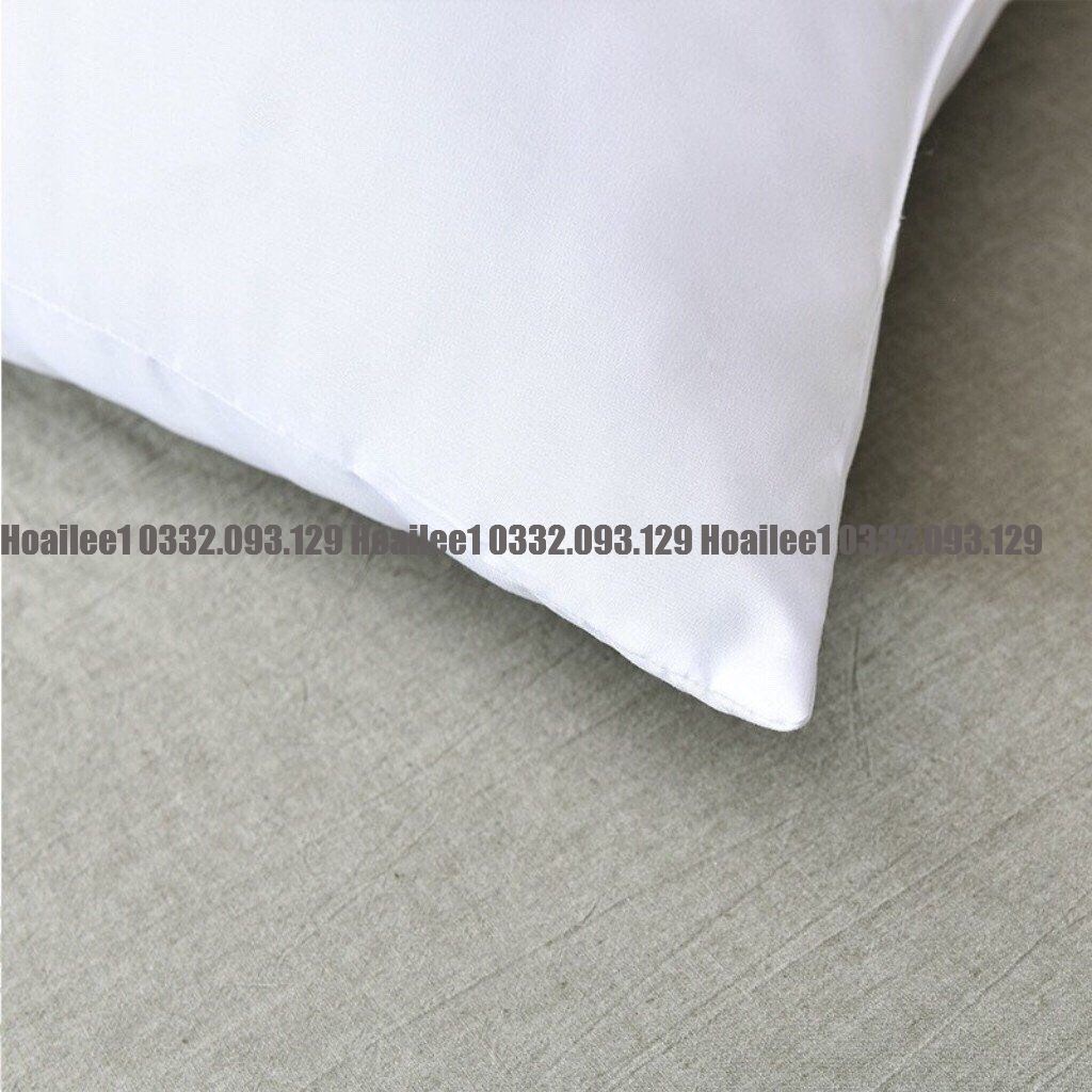 Ruột gối nằm Ruột gối đầu bồng gòn thường trắng có khóa kích thước 45x65cm