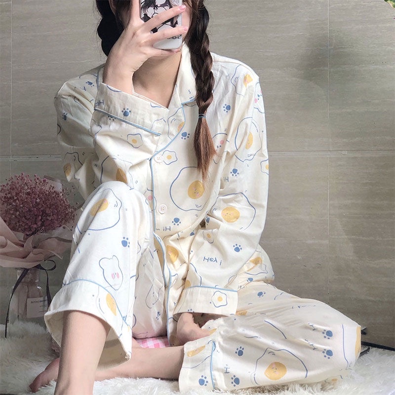 Đồ bộ dài tay, pyjama phong cách hàn quốc