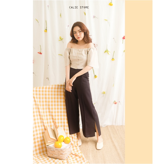 Quần culottes xẻ tà CALIE STORE