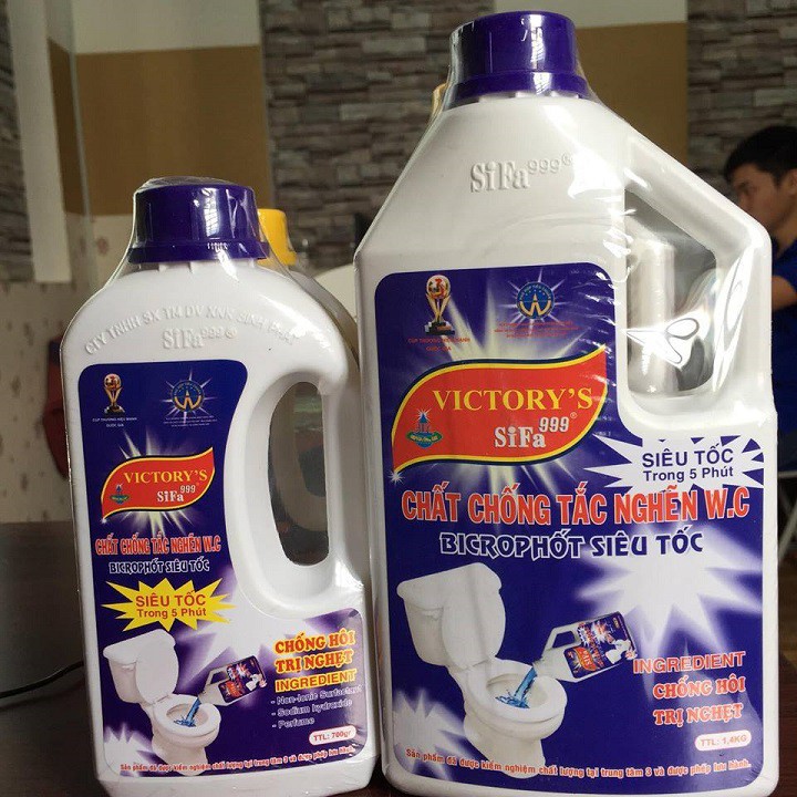 Chất thông tắc bồn cầu siêu tốc 700ml-- chai thông bồn cầu cống đa năng - dung dịch tẩy rửa - dung dịch vệ sinh