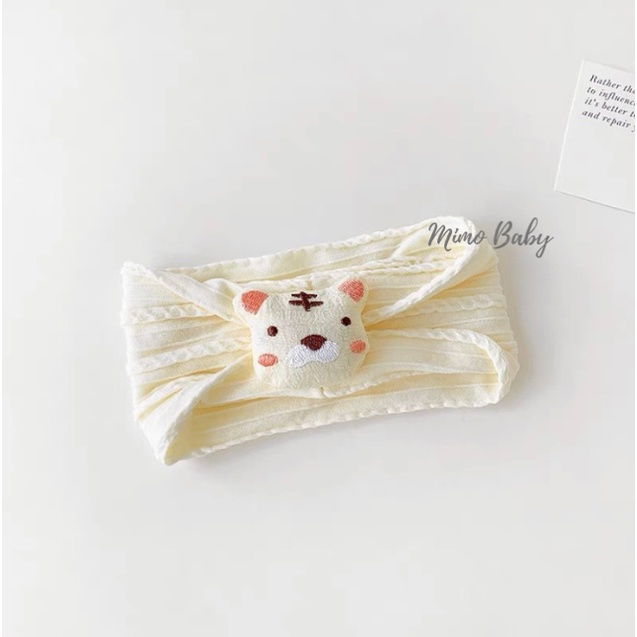Băng đô bản to chất vải thun gân hình chú hổ xinh xắn cho bé BD69 Mimo Baby