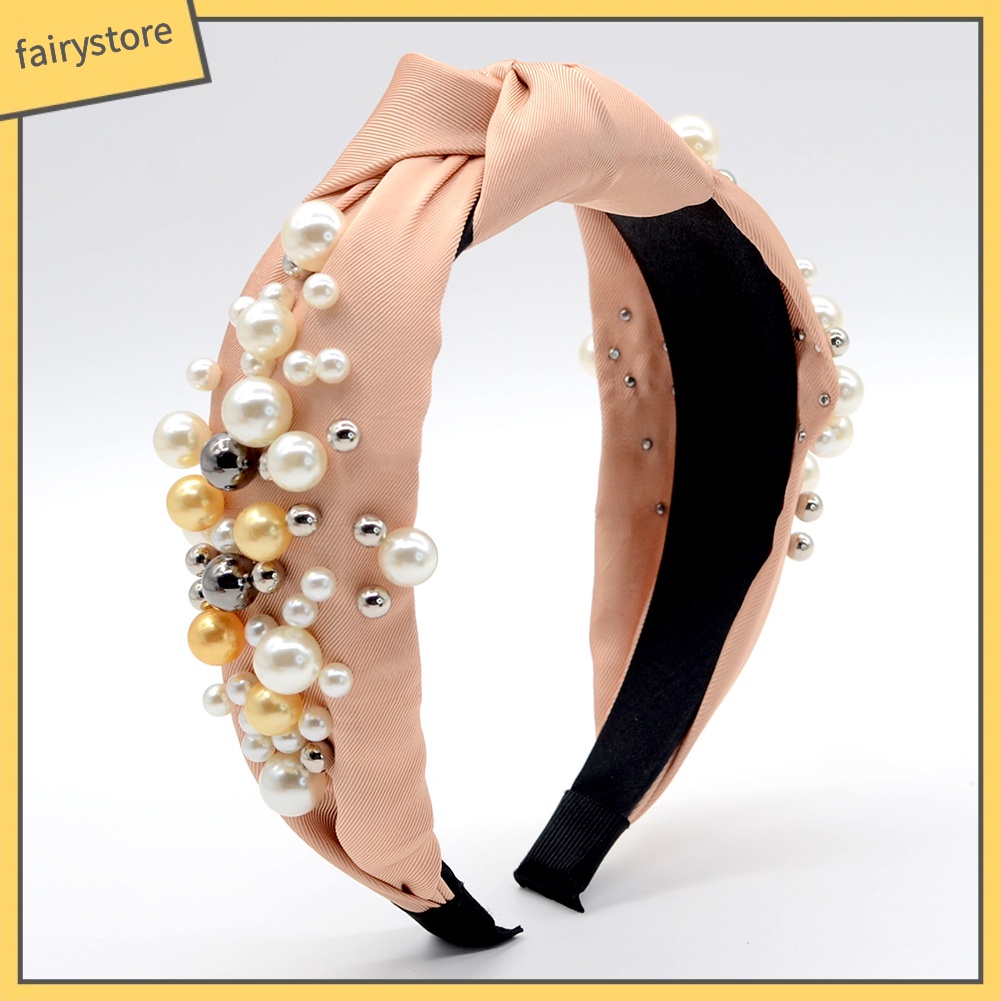 Băng Đô Cài Tóc Phối Hạt Ngọc Trai Giả Thời Trang Cho Nữ