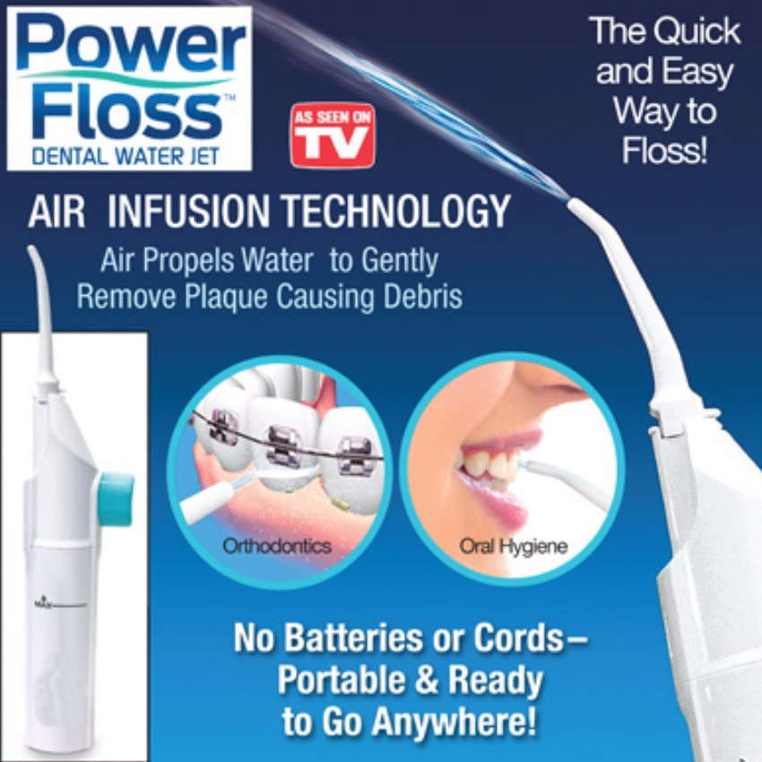 Power Floss Teeth Clean Hygiene Dental Water Jet Cordless No Battery