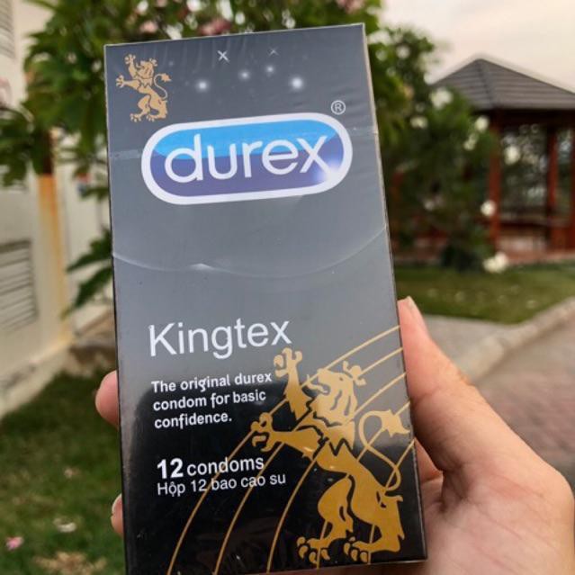 Bộ 2 hộp Bao cao su Durex Kingtex 12 Chiếc tặng 2 BCS 6 bi Xmen