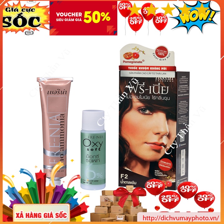 Thuốc Nhuộm Tóc Phủ Bạc FRE-NIA Chiết Xuất Từ Lựu Hàng Thái Lan Chính Hãng kholinhkienmayin