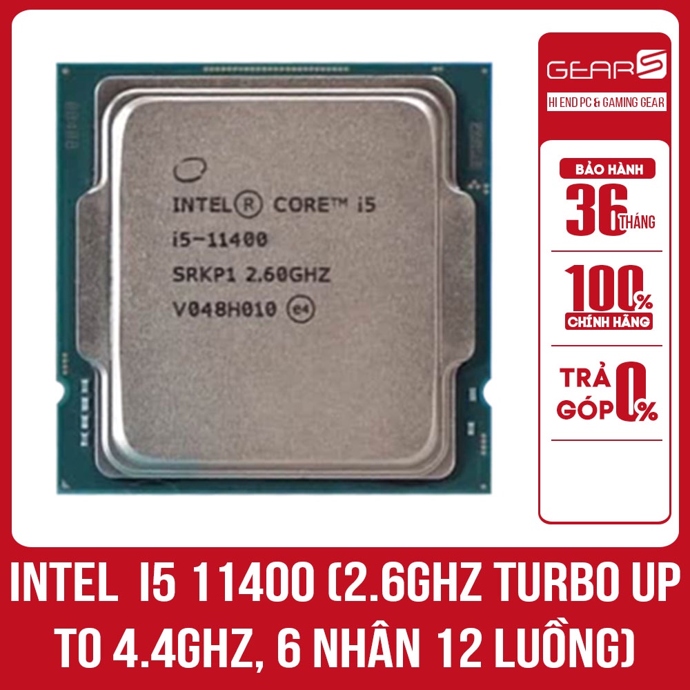 Bộ vi xử lý Intel Core i5 11400 (2.6GHz turbo up to 4.4Ghz, 6 nhân 12 luồng, 12MB Cache, 65W) - Bảo hành 36 Tháng | WebRaoVat - webraovat.net.vn