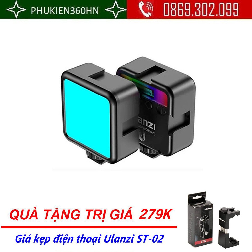 (QUÀ TẶNG 279K) Đèn led video VL49 RGB Ulanzi Pin Lithium dung lượng lớn 2000 mAh