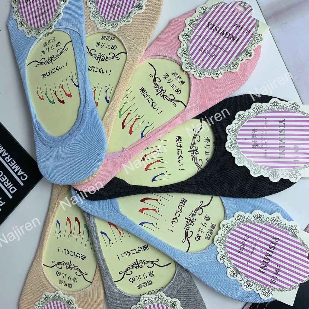 Sét 5 đôi tất nữ cổ ngắn cute, tất chân nữ dáng lười TAT22