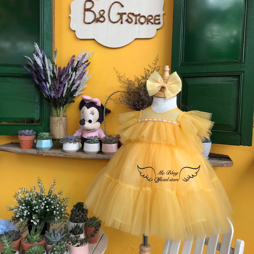 Đầm công chúa viền cườm cho bé gái-Thời trang cho bé-váy công chúa cho bé gái, Váy TRẺ EM-Đầm BÉ GÁI-Mẹ BốngPrincess dre