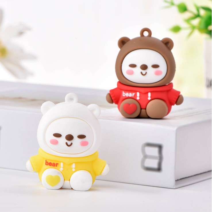 Búp bê hình Gấu cute cho các bạn làm Jibbitz, móc khóa, DIY