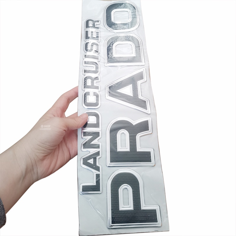 1 Miếng Dán Logo ABS Trang Trí Cốp Sau Xe Hơi Toyota Prado