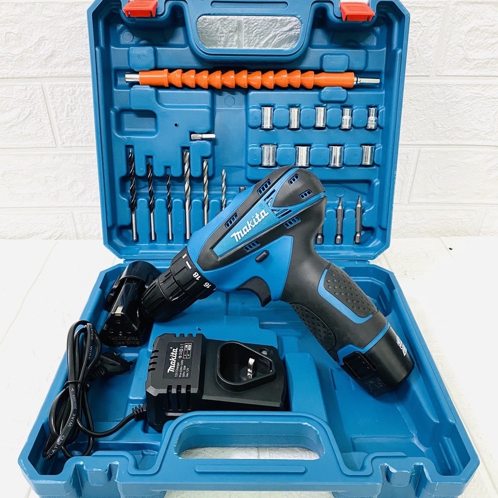Máy khoan Makita 12v-khoan pin-tặng phụ kiện