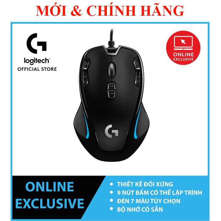 Chuột game Logitech G300S - 9 nút bấm có thể lập trình