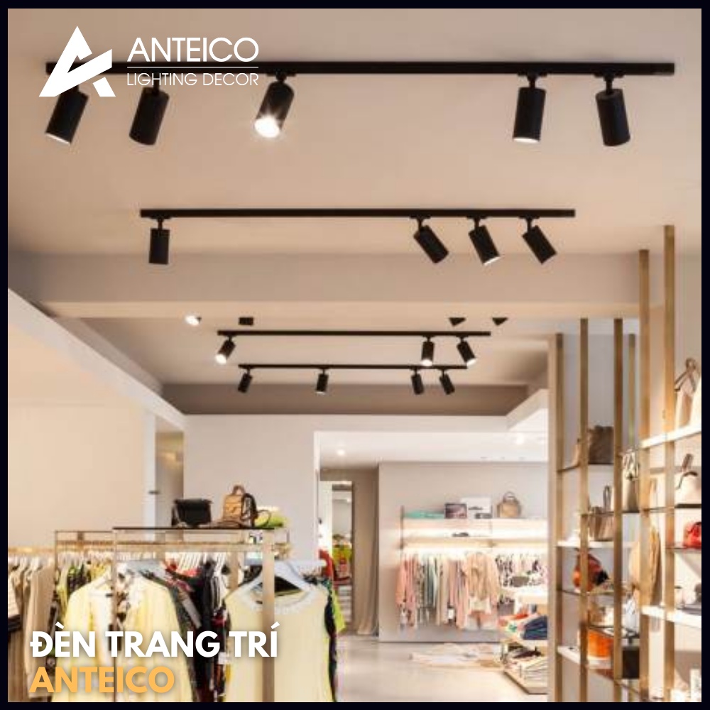 Đèn rọi ray 7w SMD mắt trâu bảo hành 1 năm ánh sáng trắng , vàng vỏ đen trắng Kho đèn Anteico
