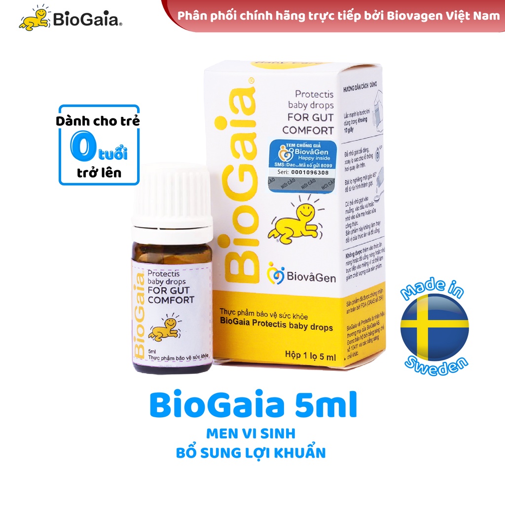 Men vi sinh BioGaia ProTectis Drops cải thiện hệ tiêu hóa xuất xứ Thụy Điển dung tích 5ml