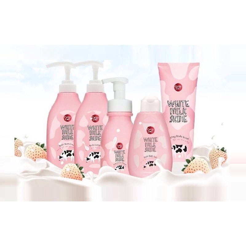 Sữa Tắm Làm Sạch Dưỡng Da Trắng Mịn Cathy Doll White Milk Shine Body Bath Cream 450ml