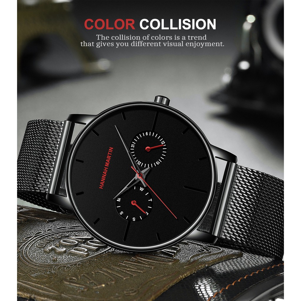 Đồng hồ nam HANNAH MARTIN chính hãng - model 150PH - chống nước tốt - bảo hành 1 n | BigBuy360 - bigbuy360.vn