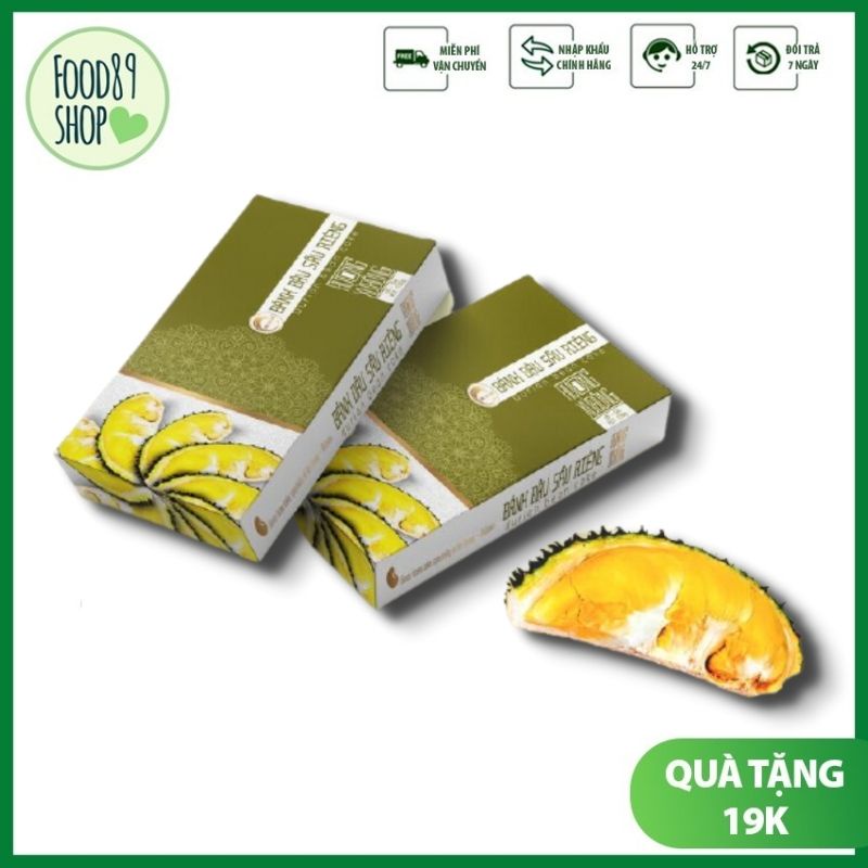 Bánh Đậu Xanh Sầu Riêng Gia Truyền Hương Xứ Đông 160g Ít Ngọt Thơm Ngon Chuẩn Vị - Đặc Sản Hải Dương - Food 89