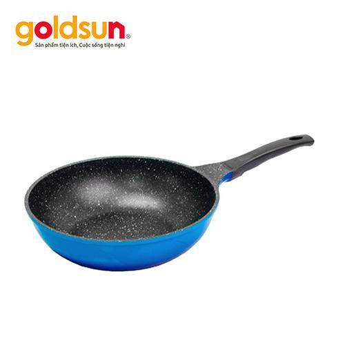 Chảo Nhôm Đúc Vân Đá Sâu Lòng Đáy Từ 30cm Goldsun DP - GD1030 IH (B)