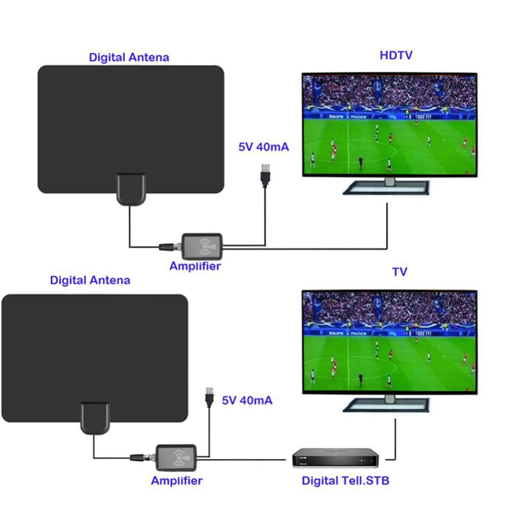 4K Hdtv Tv Anten Có Mạch Khuếch Đại/Tín Hiệu Kỹ Thuật Số Thu Dvb-t Dành Cho Sử Dụng Trong Nhà