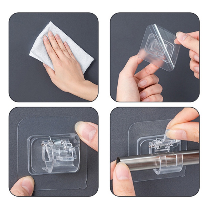 Giá Đỡ Treo Rèm Cửa Không Cần Khoan Tiện Dụng Cho Gia Đình / Khách Sạn