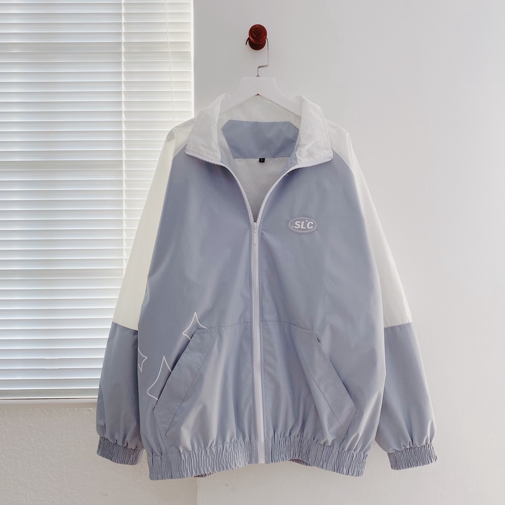 Áo khoác gió SLC form rộng dài tay unisex - Thun chống nắng kiểu dáng basic retro, oversize hàn quốc nam nữ ulzzang