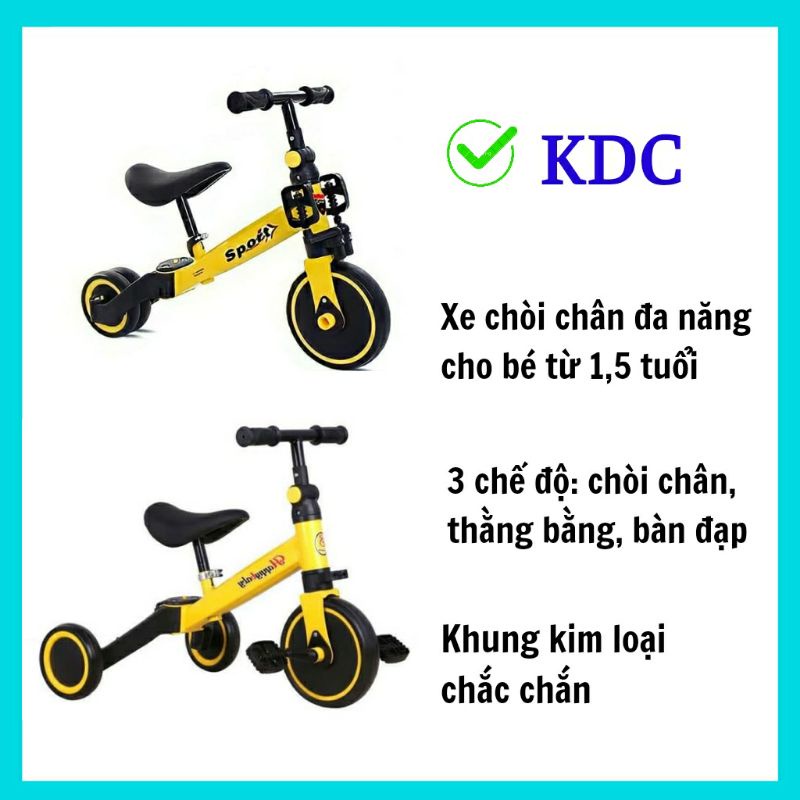Xe đạp Cân Bằng đa năng 3 in 1 cho bé từ 1,5 đến 4 tuổi