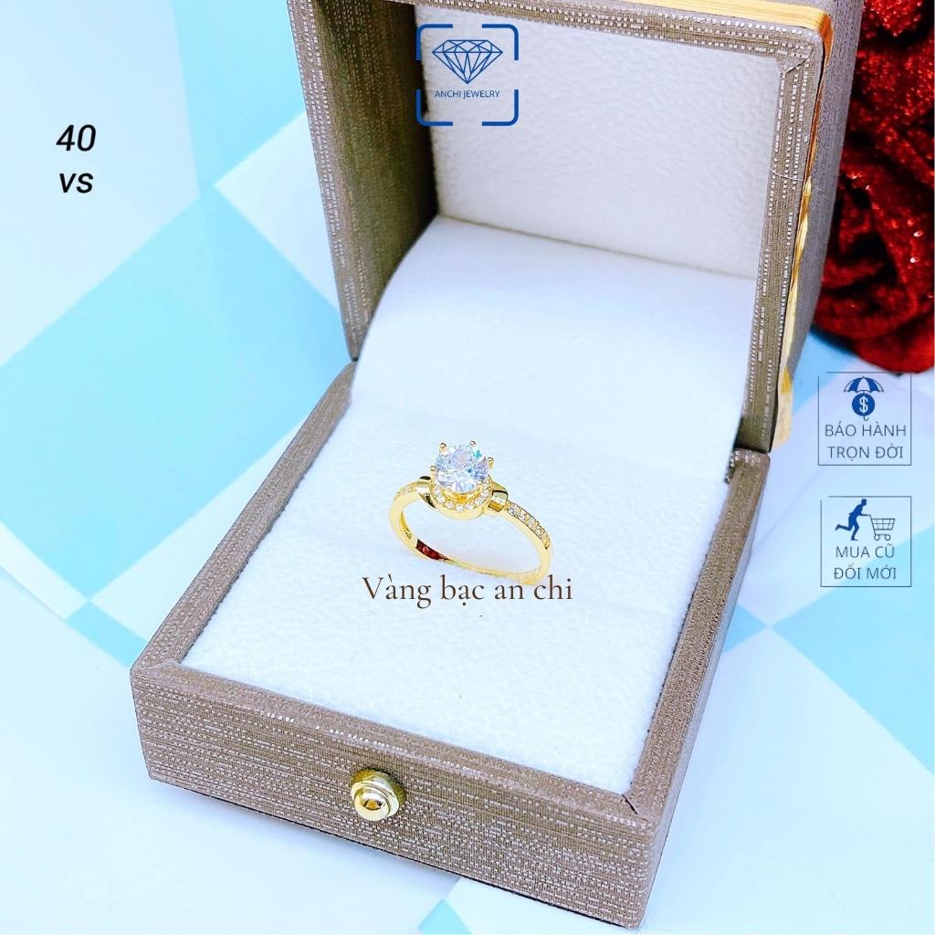 Nhẫn nữ đính đá cao cấp có giấy bảo đảm của tiệm Anchi jewelry
