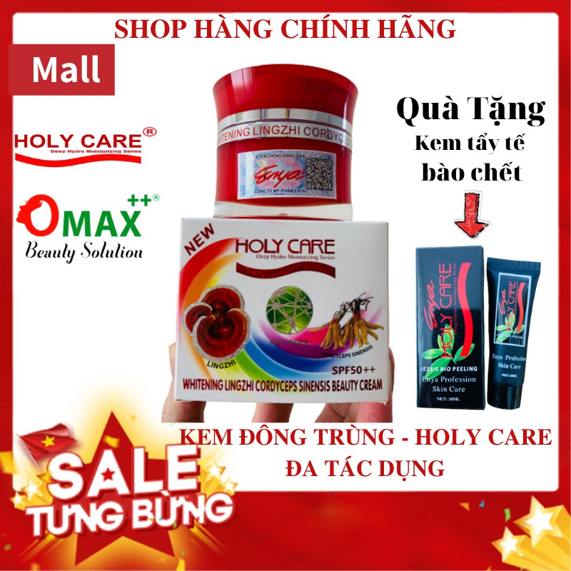 {Mua 1 TẶNG 1} KEM HOLYCARE ĐÔNG TRÙNG - LINH CHI 9 TÁC DỤNG 20G - MỜ THÂM NÁM - NGỪA LÃO HOÁ