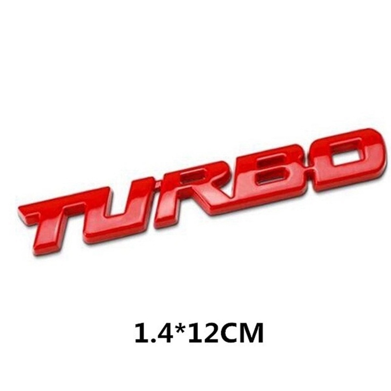 Miếng Dán Kim Loại Chữ Turbo 3d Độc Đáo Trang Trí Xe Hơi / Xe Máy